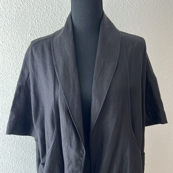 Unconditional London 100% Linen Kimono in Black Size XS - Picture 4 of 7
